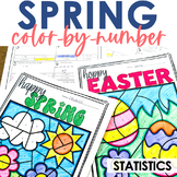 Spring & Easter Statistics Color by Number 7th Grade Math 