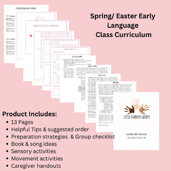 Preview of Spring/Easter Themed Early Language Class