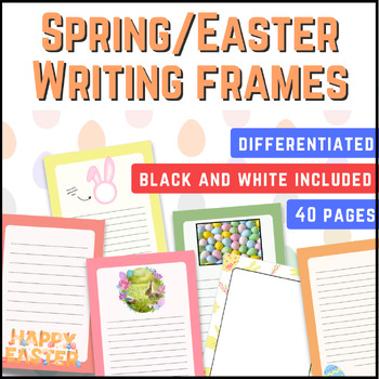 Preview of Spring/Easter Writing Paper Frames | Creative Writing Prompts