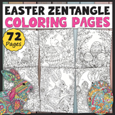 Spring Easter Zentangle Coloring Pages | Fun Easter Zen Do