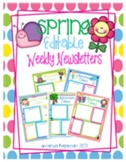 Spring Editable Weekly Newsletters