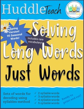 Preview of Spring Edition - Solving Multisyllabic Words