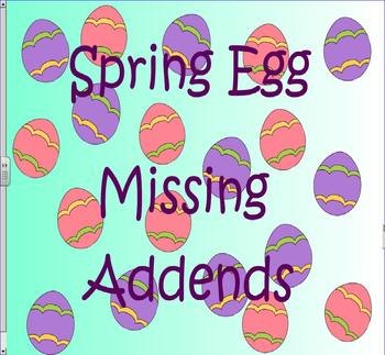 Preview of Spring Egg Missing Addend
