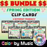 Spring Elementary Music Clip Cards BUNDLE | Music Centers