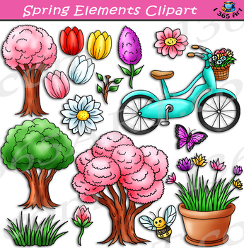 Preview of Spring Elements Clipart