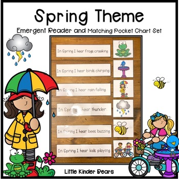 Spring Emergent Reader and Pocket Chart Sentence Set by Little Kinder Bears