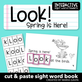 Preview of Spring Emergent Reader Sight Practice: "Look! Spring is Here!" Sight Word Book