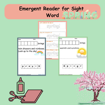 Preview of Spring Emergent Reader for Sight Word Spring " Spring is beautiful!" book