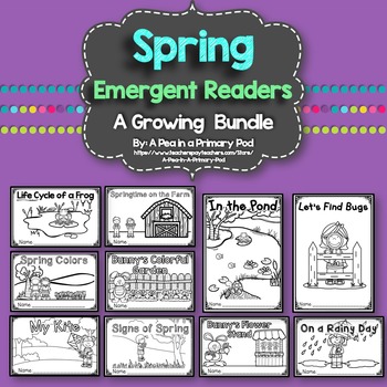 Preview of Spring Emergent Readers and Response Activities Bundle