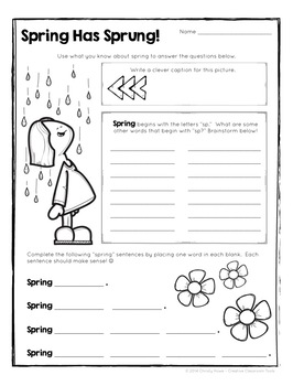 SPRING Brain Food! Printable Enrichment Activities for Creative Thinking!