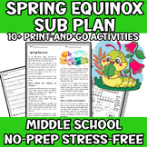 Spring Equinox First Day of Spring 2024 Science Sub Plan M