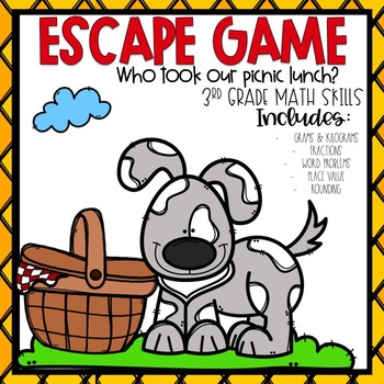 Preview of Spring Escape Room 3rd grade Math Skills