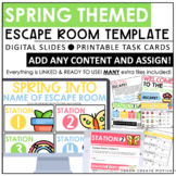Spring Escape Room Editable Template - Spring Activities -