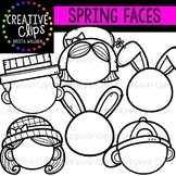 Spring Face Templates {Creative Clips Clipart}
