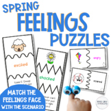 Spring Feelings Matching PUZZLES SEL Social Emotional Lear