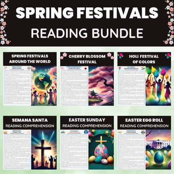 Preview of Spring Festivals and Traditions Reading Comprehension Passages Worksheets