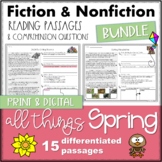 Spring Fiction and Nonfiction Reading Passages BUNDLE