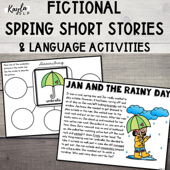 Preview of Spring Fictional Short Stories and Language Activities