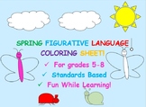 Spring Figurative Language Coloring Sheet