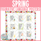 Spring Figurative Language Posters Middle School ELA Class