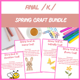 Spring Final /k/ Craft Bundle - Easter Articulation Speech