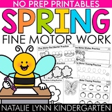 Spring Fine Motor Activities NO PREP Tracing Cutting Dab D