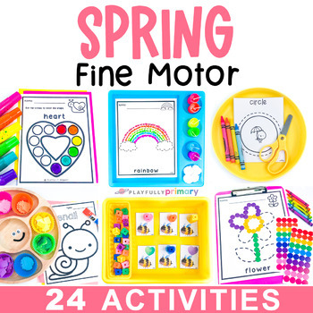 Preview of Spring Fine Motor Skills Activities - Spring Morning Tubs, Centers, and Bins