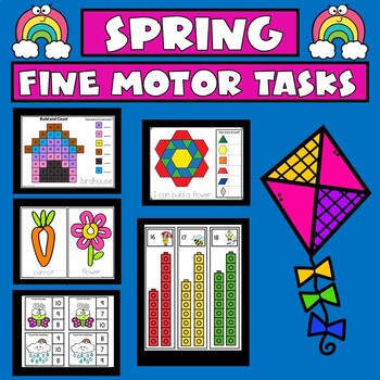 Preview of Kindergarten Math | Spring Fine Motor Skills Centers