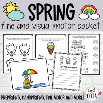 Preview of Spring Fine and Visual Motor Occupational Therapy Packet