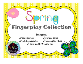 Preview of Spring Fingerplay Collection with Printables and SmartBoard file
