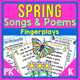 #TPTsalesrus1 Spring Fingerplays & Poems - Spring Circle T