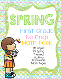 Spring First Grade No Prep Math Pack