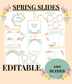 Preview of Spring Floral Google Slides Editable Template