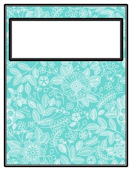 Preview of Spring, Floral Teacher Binder Cover and Spines, Teacher Planner Cover, Printable