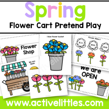 Preview of Spring Flower Cart Pretend Play Printable