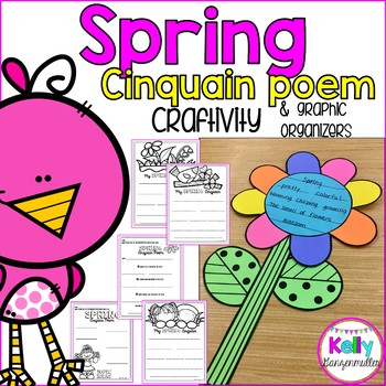 Preview of Spring Flower Cinquain Poem Craftivity and graphic organizers