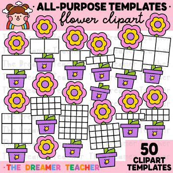 Preview of Spring Flower Clipart Templates