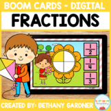 Spring Flower Fractions (Whole, Halves, Thirds, Fourths) -