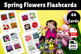 Spring Flower Identification Vocabulary Flashcards, Printa