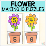 Spring Flower Making Ten Math Activity for Kindergarten & 