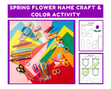 Spring Flower Name Craft& Color Activity