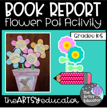 Preview of Spring Flower Pot Craftivity Book Report!