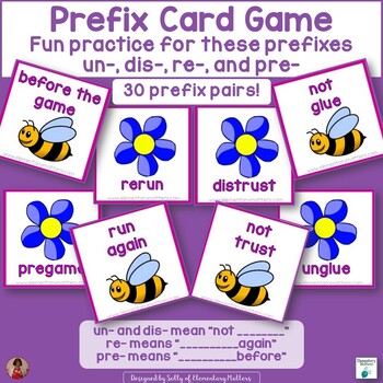 Preview of Spring Flower Prefixes Game