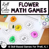 Spring Flower Roll and Color Math Activities