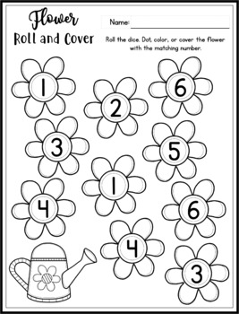 Spring Flower Roll and Cover (Plus One More, One Less, & Add the Dice)