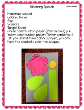 Spring Flower Speech Therapy Craft by Speech Dreams