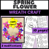 Spring Flower Wreath Cut and Paste Craft Template | Activi