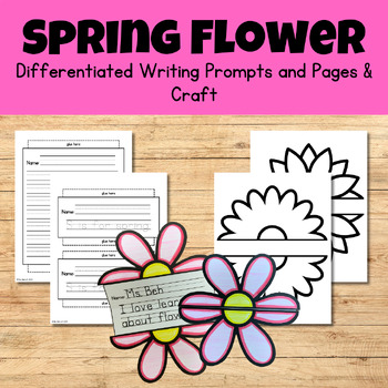 Spring Flower Writing Craftivity - Engaging Writing Prompts & Craft
