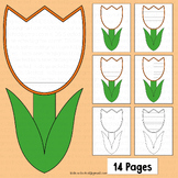 Spring Flower Writing Paper Tulip Lines Template Activitie