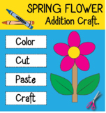 Spring Flower addition craft (Color, Cut & Paste)